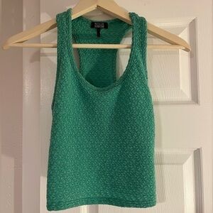 Nollie lime green textured tank top
